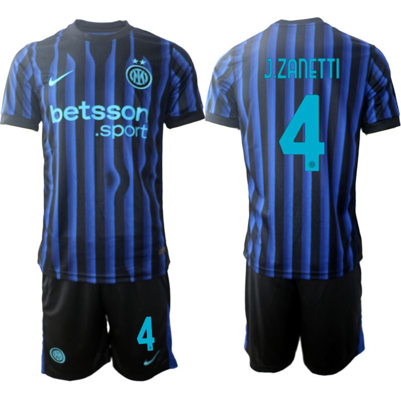 Men 2025-2026 Club Inter Milan CF home Black #4 Soccer Jersey